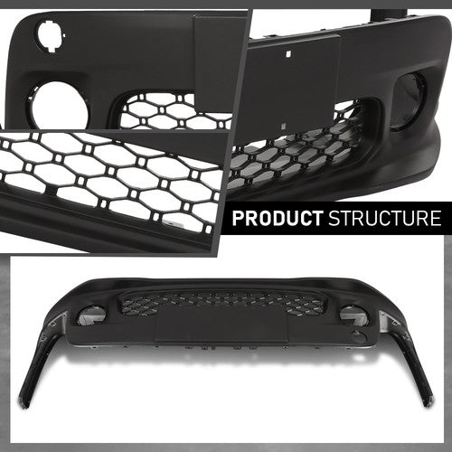 Solid Spare Front Lower Bumper Cover Fascia Black Fit For 2019-2023 Jeep Renegade CH1015139