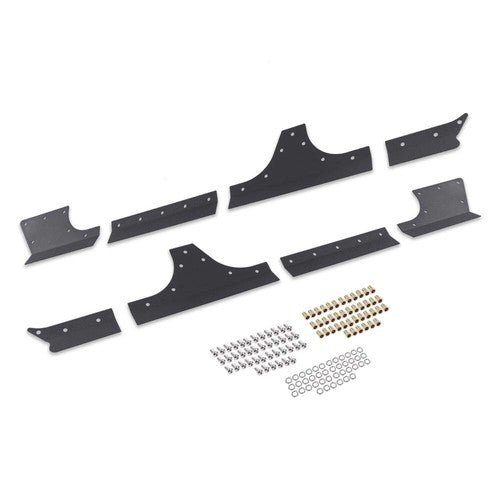 Solid Spare Fit For 2007-2018 Jeep Wrangler JK JKU Door Body Armor Cladding Guards Black