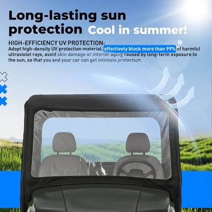 Solid Spare Soft Doors Full Cabin Cab Enclosure For Cub Cadet Volunteer 2008-2016 Rear Panel