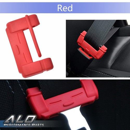 Solid Spare 2PC Car SUV Seat Belt Buckle Clip Silicone Anti-Scratch Cover Safety Accessories