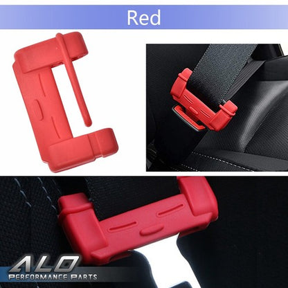 Solid Spare 2PC Car SUV Seat Belt Buckle Clip Silicone Anti-Scratch Cover Safety Accessories