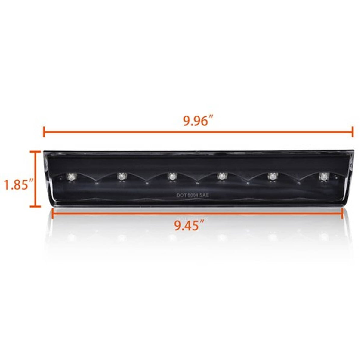 Solid Spare Fit For Topper ,Leer,Century Truck Recessed LED Third Brake Light Black