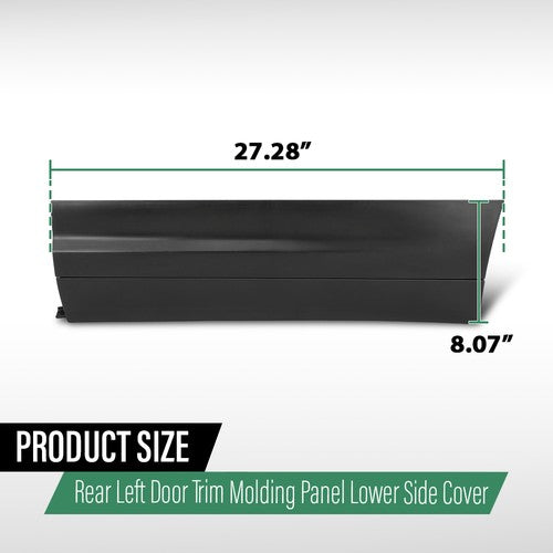 Solid Spare Fit For 2011-2018 Porsche Cayenne Rear Left Side Door Lower Molding Trim Panel