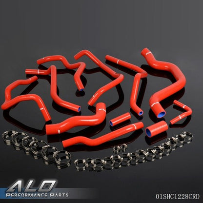 Solid Spare Fit For 2013-2016 Ford New Mondeo 2.0T Red Silicone Radiator Hose Pipe Kit