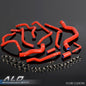 Solid Spare Fit For 2013-2016 Ford New Mondeo 2.0T Red Silicone Radiator Hose Pipe Kit
