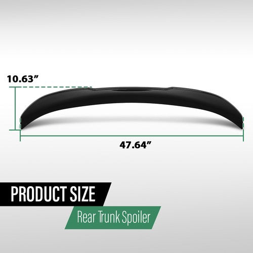 Solid Spare Rear Trunk Spoiler Wing Black Fit For 2006-2011 BMW E90 3-Series M3 PSM Style