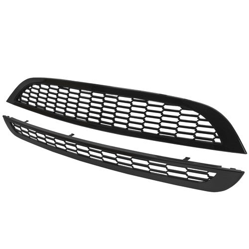 Solid Spare Honeycomb Mesh Front Grille Upper&Lower FOR 2002-06 Mini Cooper & S R50 R52 R53