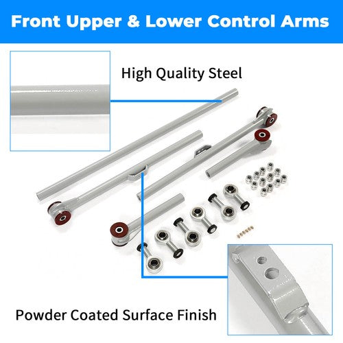 Solid Spare Rear Upper Lower Track Bar Control Arm 2-4" Lift Kit For Toyota FJ Cruiser 03-09