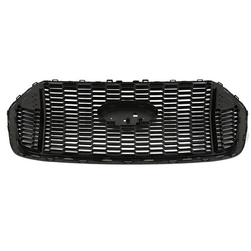 Solid Spare Honeycomb Front Upper Grille Glossy Black For Transit T150 T250 T350 2020-2022
