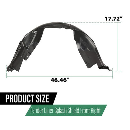 Solid Spare Fit For 2012-15 Jaguar XF XFR XFR-S Front Right Side Fender Liner Splash Shield