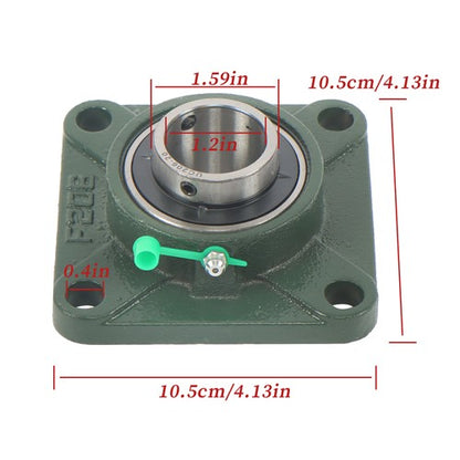 Solid Spare 4pcs UCF206-20 Pillow Block Flange Bearing 1-1/4" Bore 4 Bolt Solid Base