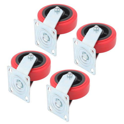 Solid Spare 4 Pack 6 Inch Polyurethane Heavy Duty Swivel Caster Wheels 4000Lbs Load Capacity
