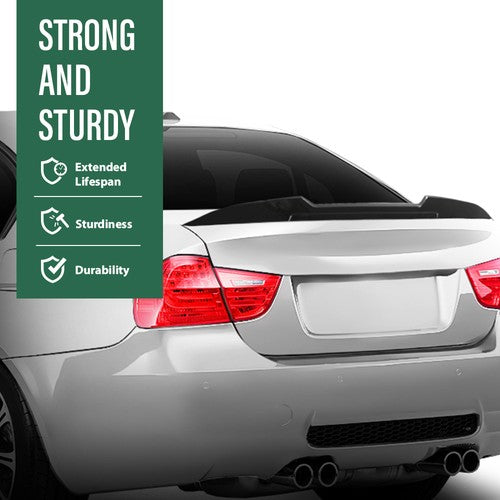 Solid Spare Rear Trunk Spoiler Wing Black Fit For 2006-2011 BMW E90 3-Series M3 PSM Style