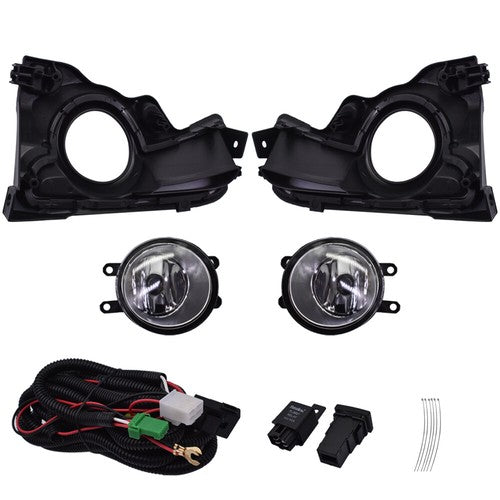 Solid Spare Front Bumper Lamps+Wiring+Switch Fit for Toyota Highlander 17-18 Clear Fog Light