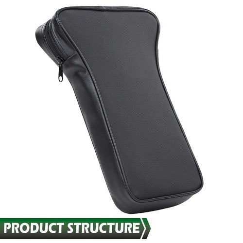Solid Spare Fit For 1967-1982 Chevrolet Corvette Center Console Armrest Pad Black Leather