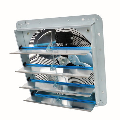 Solid Spare Shutter Exhaust Fan 16 Inch Wall Mounted Automatic Aluminum Attic Fan