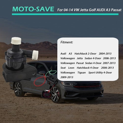 Solid Spare Auxiliary Cooling Water Pump 1K0965561J For VW Jetta Golf AUDI A3 Passat