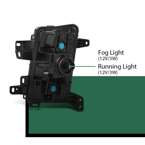Solid Spare Fit For 2017-2020 Cadillac XT5 LED DRL Cornering Lamp Fog Light Left+Right Side