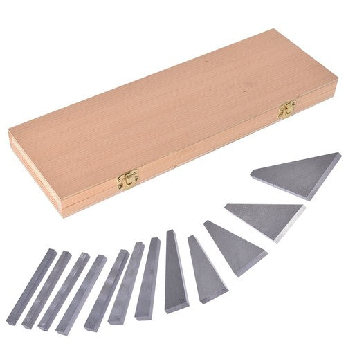 Solid Spare 12Pcs Precision Hardened Steel Angle Block Set 1/4 To 30 Degree Gauge Block