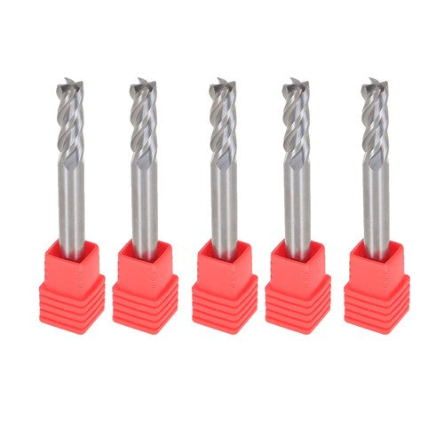 Solid Spare 5 PCS 1/4" 4 Flute Ball Nose Carbide End Mill 3/4" LOC 2-1/2" Overall Length New