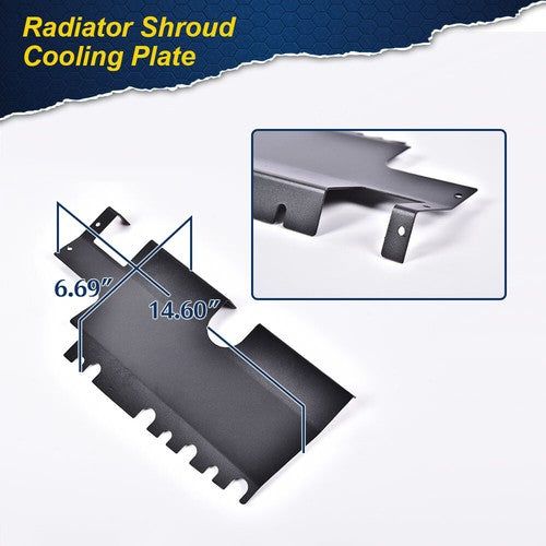 Solid Spare Radiator Shroud Cooling Plate Kit Fit For 2015-2018 Subaru WRX & STi Black