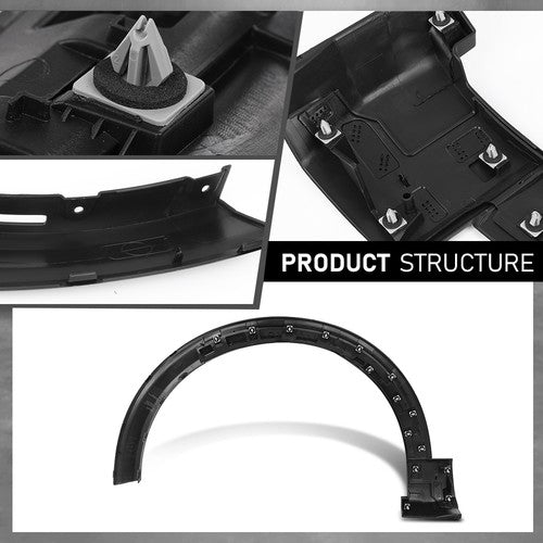Solid Spare Fender Flares Trim 1Pair Fit For 2020-2024 Ford Explorer Front Left & Right Side