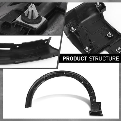 Solid Spare Fender Flares Trim 1Pair Fit For 2020-2024 Ford Explorer Front Left & Right Side