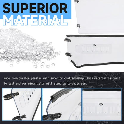 Solid Spare Clear Front Vented Windshield For Kubota RTV 900 RTV 900XT RTV 900XTG RTV900