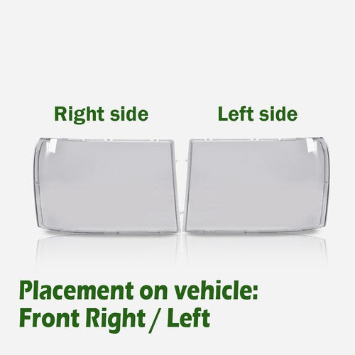 Solid Spare Fit For 2007-2013 GMC Sierra 1500 2500HD 3500HD Headlight Replacement Lens