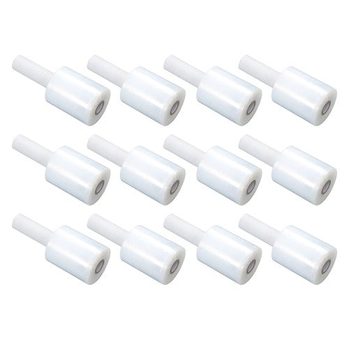 Solid Spare 12 Rolls 5" in. x 1000FT 80 Gauge Stretch Shrink Film Hand Wrap with Handle