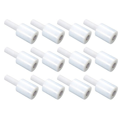 Solid Spare 12 Rolls 5" in. x 1000FT 80 Gauge Stretch Shrink Film Hand Wrap with Handle