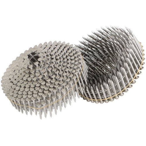 Solid Spare 15 Degree Wire Coil 1-1/4 ×.09 Ring Shank Stainless Steel Siding Nails 1200Pcs