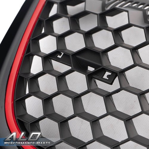 Solid Spare Front Bumper Upper Honeycomb Grille Fit For 2006-2009 VW GTI GLI Jetta MK5