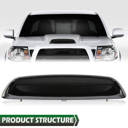 Solid Spare Fit For 2005-2011 Toyota Tacoma Pickup Black Front Sport Hood Scoop Bulge Kit
