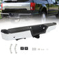 Solid Spare Chrome Rear Bumper For Ford F150 2015-2019 w/ Heavy Duty Tow & Sensor Hole