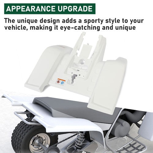 Solid Spare New White Rear Fender For 1987-2006 Yamaha Banshee YFZ350 Plastics Polished