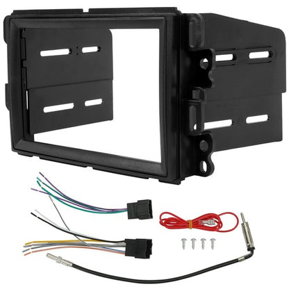 Solid Spare Double Din Dash Kit Stereo Radio Installation Kit w/Wire Harness For Chevrolet