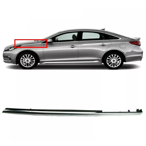 For 2015 2016 2017 Hyundai Sonata Front Fender Chrome Garnish Molding Trim Left