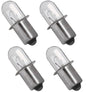 Solid Spare (4) 18 Volt Xenon Bulb Replacements for Porter Cable PC18FL Flashlight