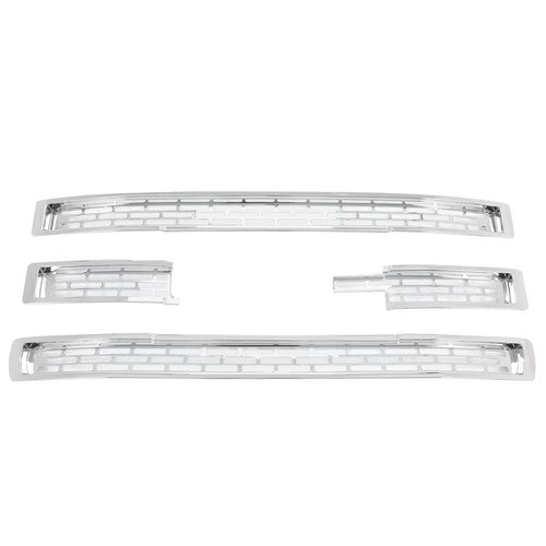 Solid Spare For GMC Sierra 1500 2014-2015 GI123 Chrome Grille Insert Mesh Grill Overlay Trim