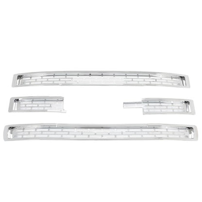 Solid Spare For GMC Sierra 1500 2014-2015 GI123 Chrome Grille Insert Mesh Grill Overlay Trim
