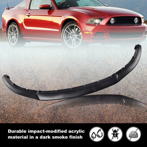 Solid Spare Fit For 13-2014 Ford Mustang R Style Carbon Fiber Look Front Bumper Lip Spoiler