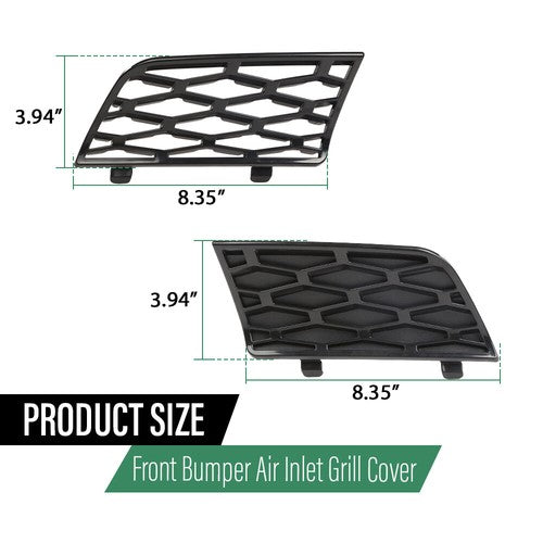Solid Spare Front Bumper Air Inlet Grill Cover Left+Right Side Fit For 2006-2009 Range Rover