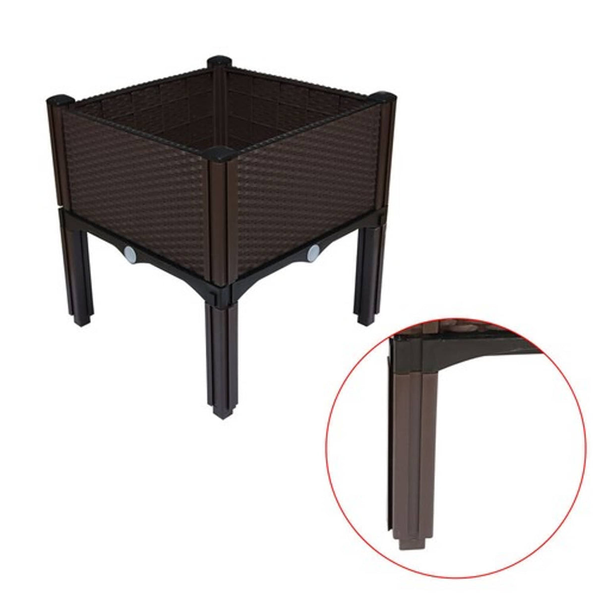 Solid Spare Raised Garden Bed Outdoor Elevated Planter Box Flowers Plants Vegetables