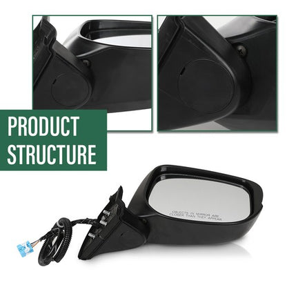 Solid Spare Manual Folding Power Mirror Driver & Passenger Side Fit For 2009-2014 Honda Fit