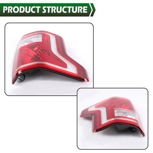 Solid Spare Tail Lights Fit For 2015 2016 2017 Ford F-150 Pickup Rear Lamps Left & Right