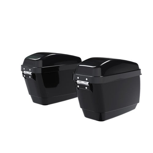 Solid Spare Universal Motorcycle Hard Saddlebag Saddle Bags For Harley Honda Shadow VTX