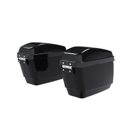 Solid Spare Universal Motorcycle Hard Saddlebag Saddle Bags For Harley Honda Shadow VTX