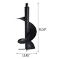Solid Spare 12Inch Earth Auger Drill Bit For Gas Powered Post Fence Hole Digger & 3/4" Shaft