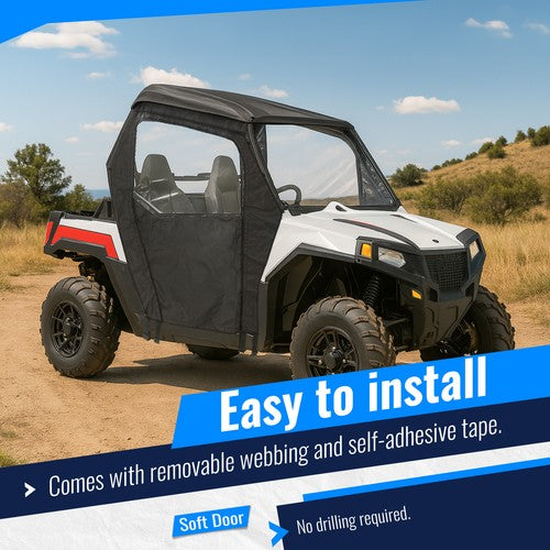 Solid Spare UTV Soft Full Doors Cab Enclosures For Polaris RZR 800 800S 2008-2014